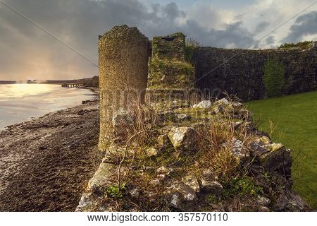 Ruined And Abandoned Fortress On The Bank Of River Suir In County Waterford,ireland.