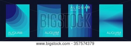 Vintage Paper Gradient Texture. Light Stylish Luxury Flyer. Classic Blue And Indigo Geometric Liquid