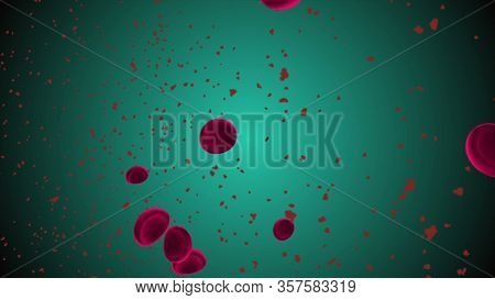 Coronavirus, Covid-19, Ncov Cells Flu Virus Vaccine. Blood Dna Bacteria Microorganisms Flow. Coronav