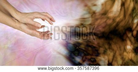 Exorcising Negative Entity With High Resonance Intention Healing - Female Hands Sending Healing To N