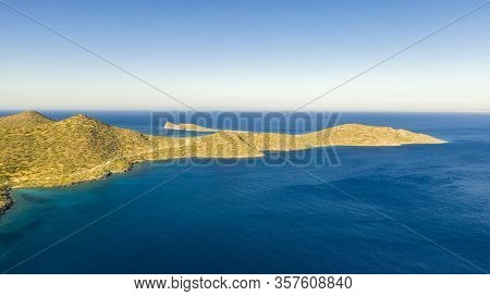 Aerial View Of Elounda, Crete Island, Greece