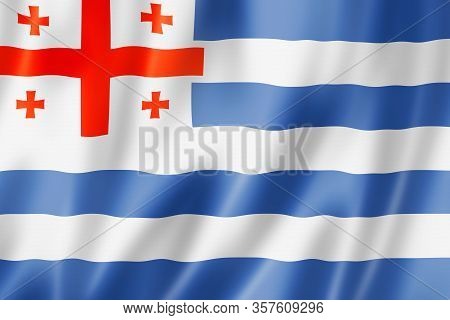 Adjara Ethnic Flag, Georgia. 3d Illustration Render