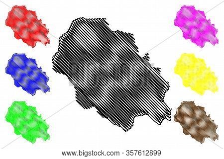 Caska Municipality (republic Of North Macedonia, Vardar Statistical Region) Map Vector Illustration,