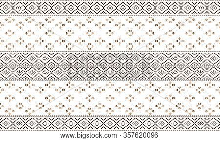 Seamless Geometric Ornamental Pattern Background. Seamless Traditional Textile Bandhani Sari Border.