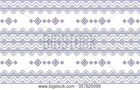 Seamless Geometric Ornamental Pattern Background. Seamless Traditional Textile Bandhani Sari Border.