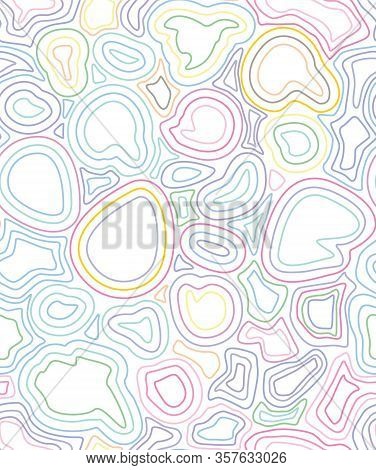 Abstract Topographic Contour Map With Multicolor Lines Template.topographic Map Pattern.