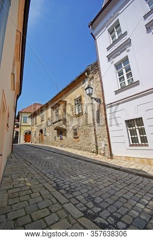 Pavement Bratislava Street In Medieval Town, Historic Center