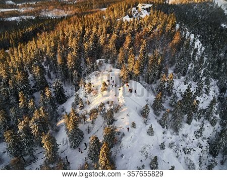 Aerial View Of Hill Ukko In The National Park Koli Finland.