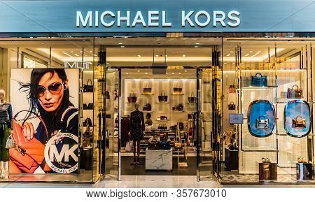 Front Entrance To Michael Kors Store In Singapore Shopping Mall