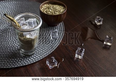 Terere, Frozen Yerba Mate Drink. Cold Yerba Mate