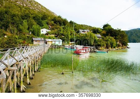 Caleta Tortel Village In Patagonia - Chile