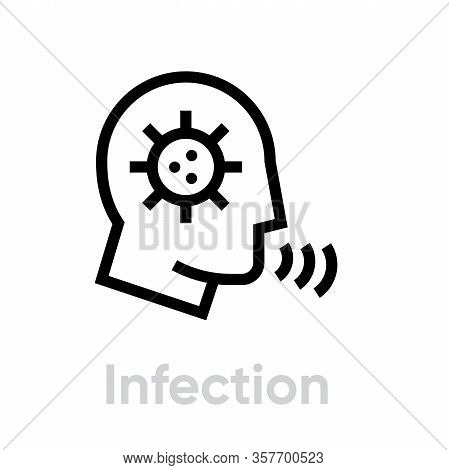 Infection Protection Measures Icon. Editable Line Vector.