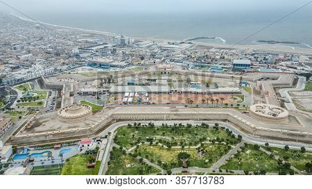 Lima, Peru - November 17, 2019: Real Felipe Fortress In The Port Of Callao