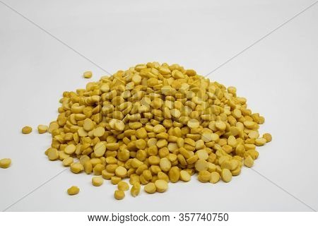 Yellow Gram Pulse Isolated On White Background
