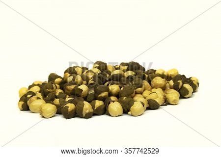 Roasted Black Gram Isolated On White Background