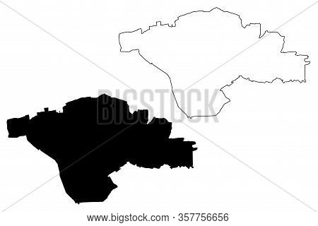 Sosnowiec City (republic Of Poland, Silesian Voivodeship) Map Vector Illustration, Scribble Sketch C