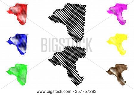 Dojran Municipality (republic Of North Macedonia, Southeastern Statistical Region) Map Vector Illust