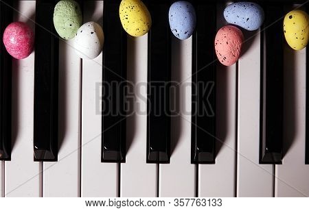 Paschal Easter Eggs And Piano Keys