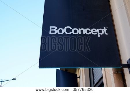 Bordeaux , Aquitaine / France - 10 17 2019 : Boconcept Sign Shop Logo Bo Concept Store Furniture Des
