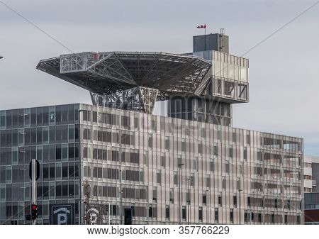 Helicopter Platform At Skejby Hospital Is A New Super Hospital