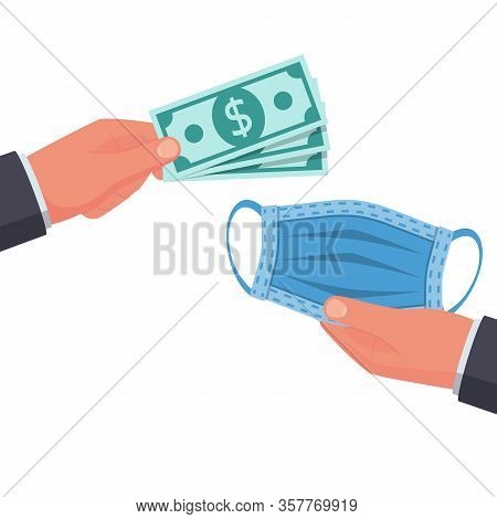 Buy Medical Masks. Illegal Sale Of Medical Masks At Inflated Prices. Contraband Preventive Drugs. Bu