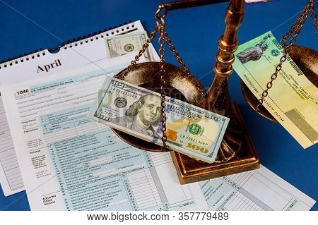 Individual Income Return Tax Law Scales Of Justice Criminal Liability For Non-payment Of Taxes Of On