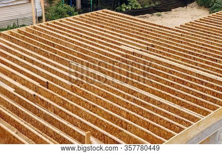 Engineered Wood Floor Joist On A New Custom House Of Floor Joist In A New Construction