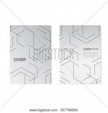 Modern Stylish Texture With Linear Hexagonal Grid