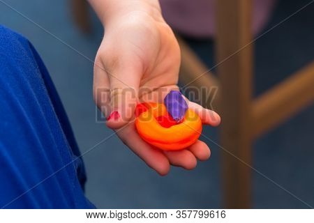 .child Playing With Plasticine And Making Molds
