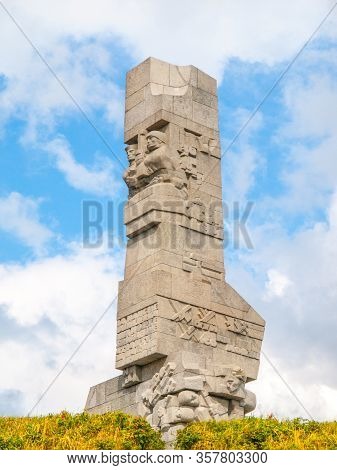 Gdansk, Poland - August 27, 2014: Westerplatte Monument Commemorating The First Battle Of Second Wor