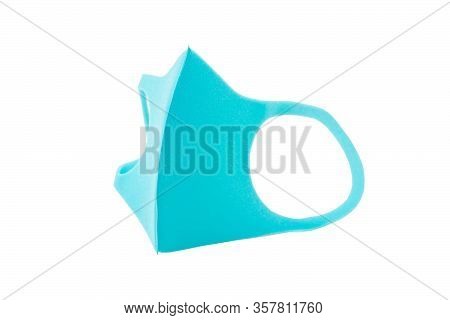 Blue Anti Virus Mask In White Background