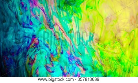 Abstract Colorful Paint Ink Explode Diffusion Psychedelic Blast Movement