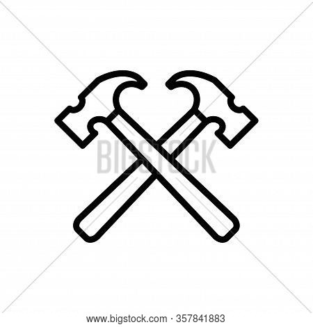Hammer Flat Icon Vector Template Design Trendy