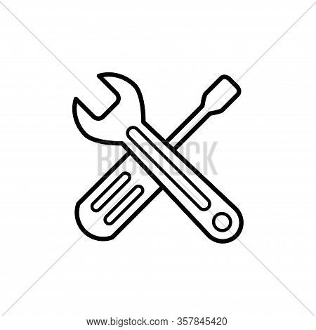 Screwdriver Mechanical Icon Vector Template Design Trendy