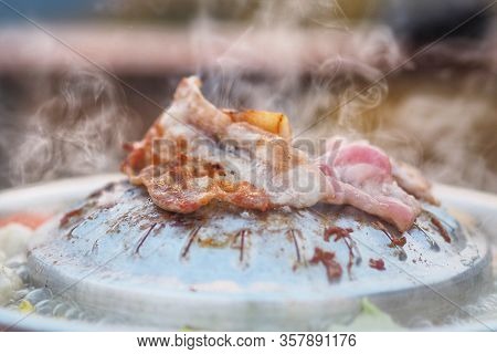 Grilled Slice Pork - Thai Barbecue Buffet With Smoke