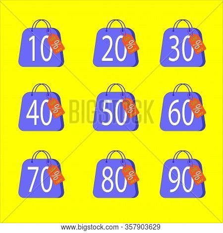 Icon Set Discount Sale For Fashion At The Shop