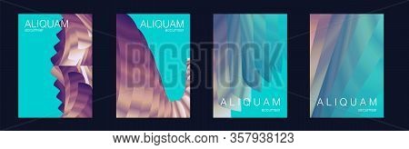 Business Background. Indigo And Purple Metallic Geometric Liquid Texture. Vintage Paper Gradient Tex