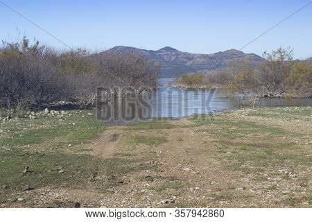 View Of The Monte Pranu Lake In Tratalias