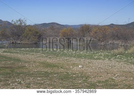 View Of The Monte Pranu Lake In Tratalias