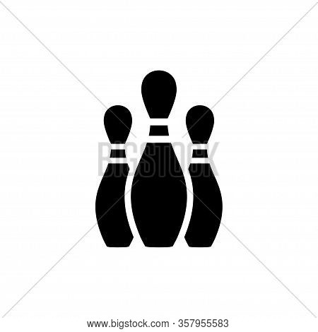 Bowling And Pin Icon Vector Template Design Trendy