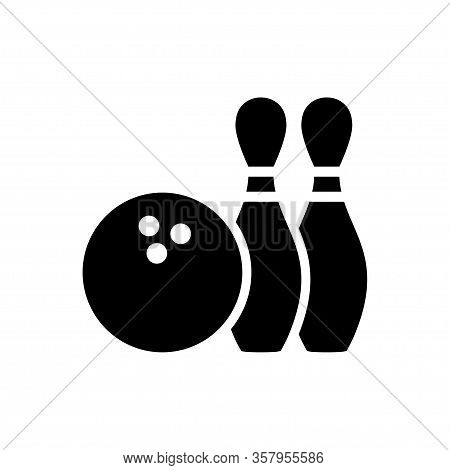 Bowling And Pin Icon Vector Template Design Trendy
