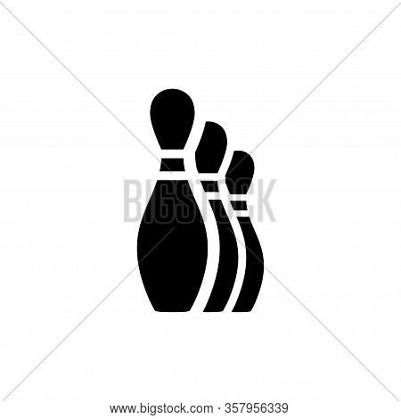 Bowling And Pin Icon Vector Template Design Trendy