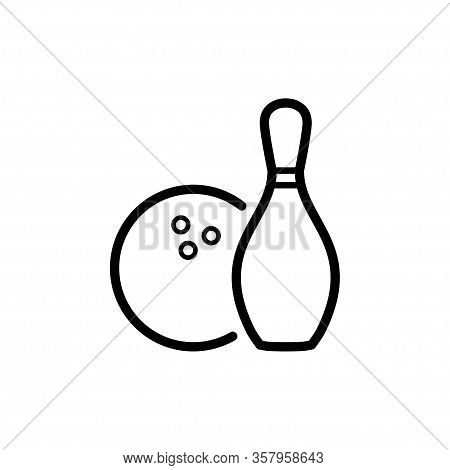 Bowling And Pin Icon Vector Template Design Trendy
