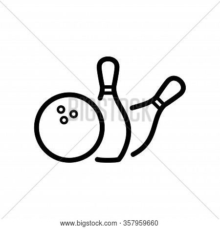 Bowling And Pin Icon Vector Template Design Trendy