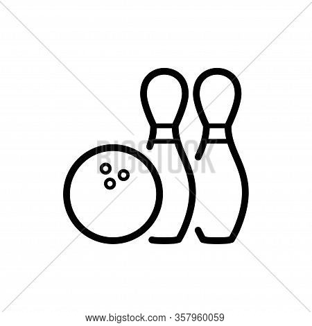 Bowling And Pin Icon Vector Template Design Trendy
