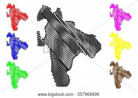 Negotino Municipality (republic Of North Macedonia, Vardar Statistical Region) Map Vector Illustrati