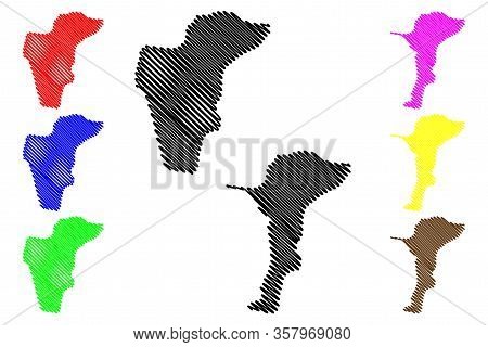 Ohrid Municipality (republic Of North Macedonia, Southwestern Statistical Region) Map Vector Illustr