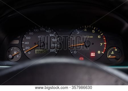 Subaru Forester - Car Panel, Digital Bright Speedometer, Odometer And Other Tools.novosibirsk, Russi