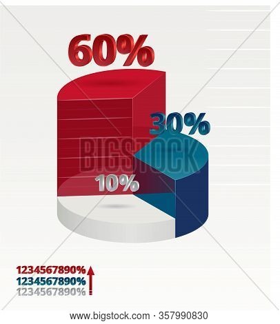 Stock Vector Illustration Template Isometric Infographics Interest