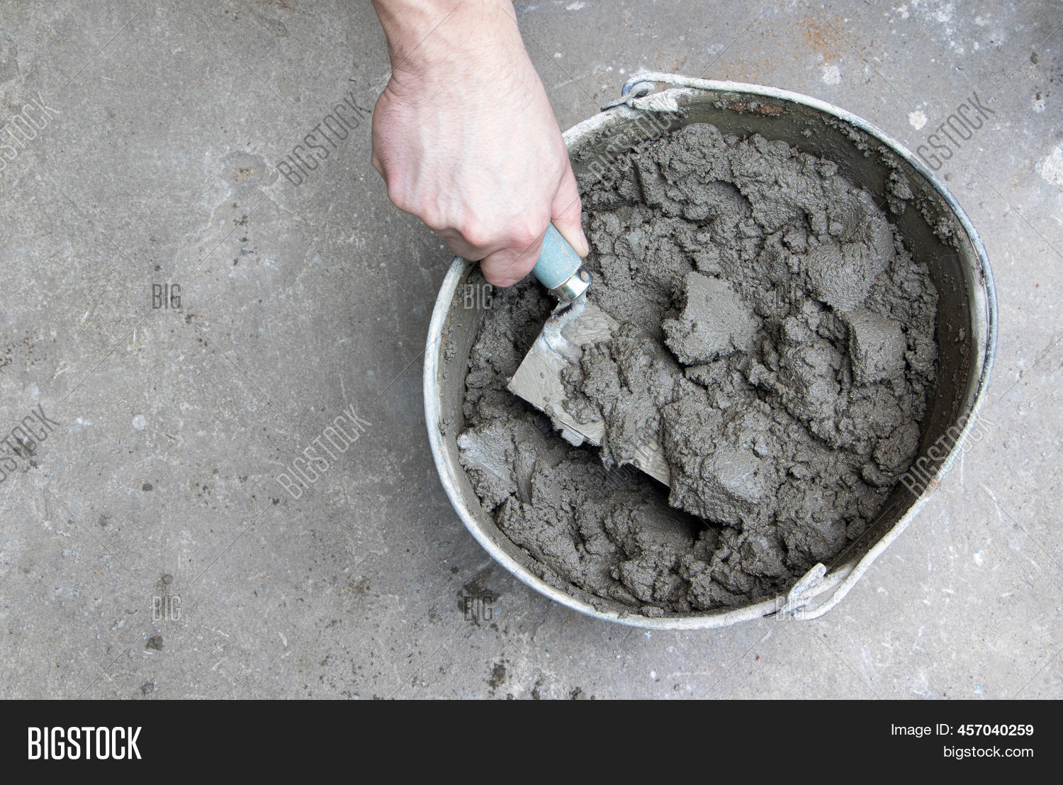 Mixing Concrete Mortar Image & Photo (Free Trial) Bigstock